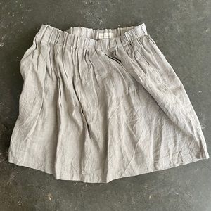 BARI Short Linen Skirt in “beige”